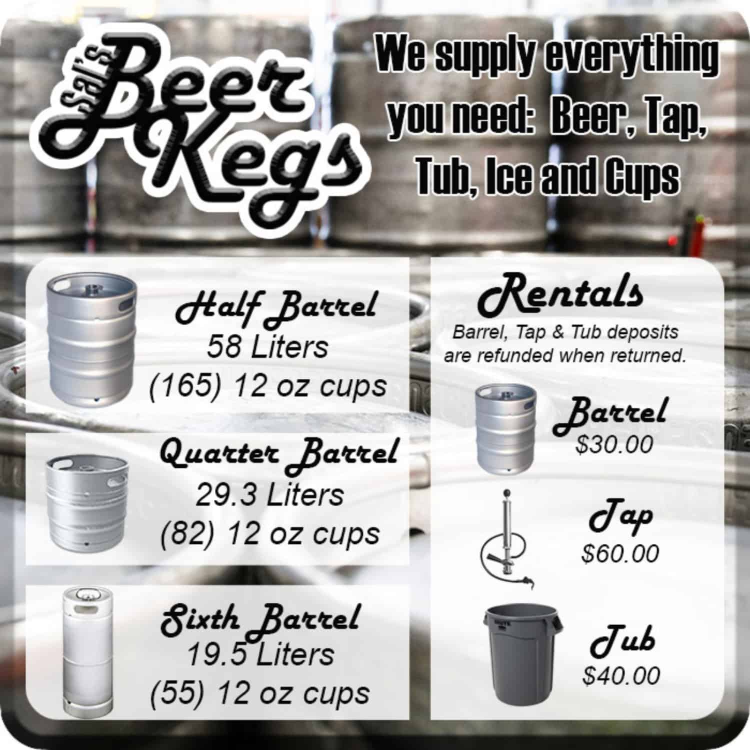 how much for a keg