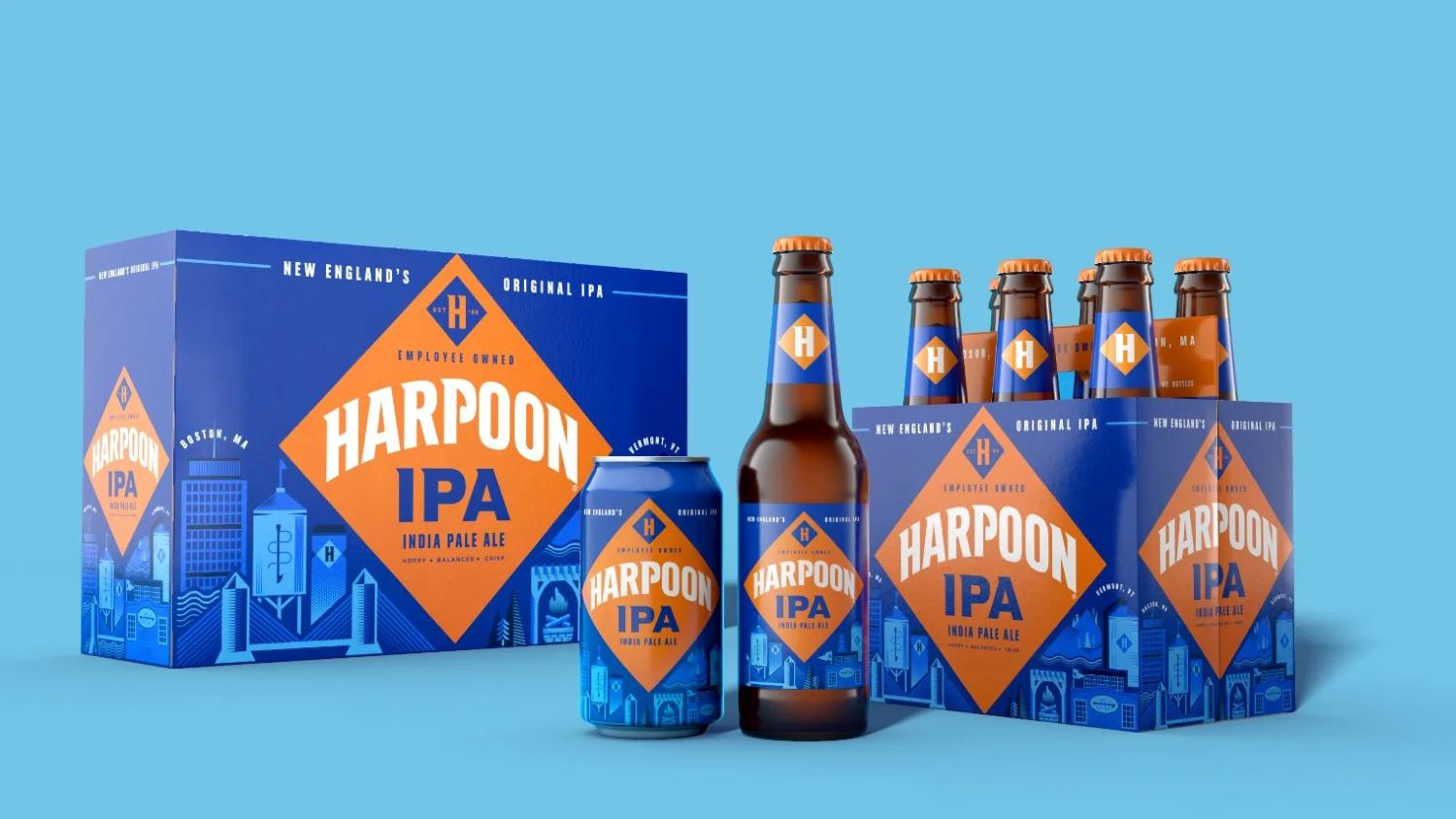 Harpoon ipa with fish and chips