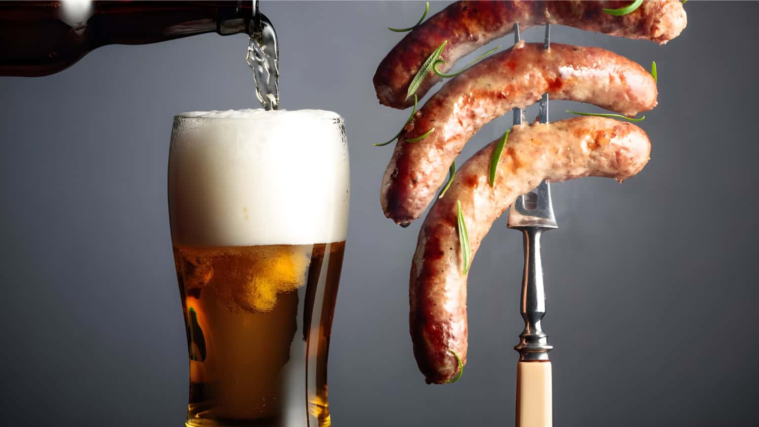German Lager and Sausages